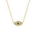 Vintage Zircon Evil Eye Choker Necklace