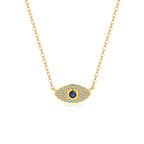 Vintage Zircon Evil Eye Choker Necklace