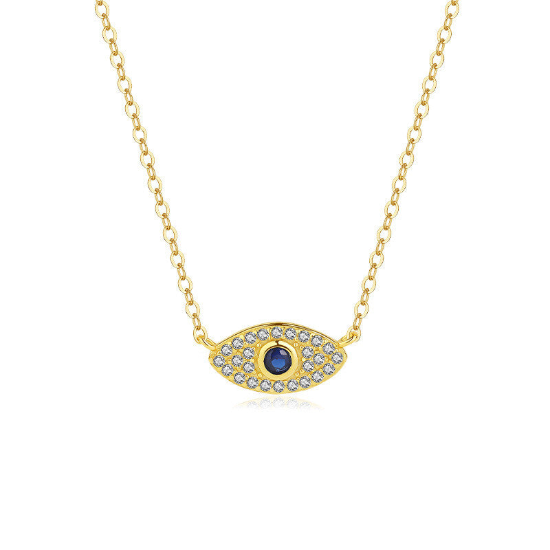 Vintage Zircon Evil Eye Choker Necklace