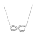 Sterling Silver Moissanite Mobius Ring Necklace