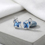 Infinity Blue Butterfly Earrings