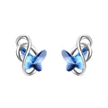 Infinity Blue Butterfly Earrings