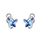 Infinity Blue Butterfly Earrings
