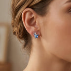 Infinity Blue Butterfly Earrings