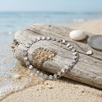 Sterling Silver Double Layer Disc Anklet