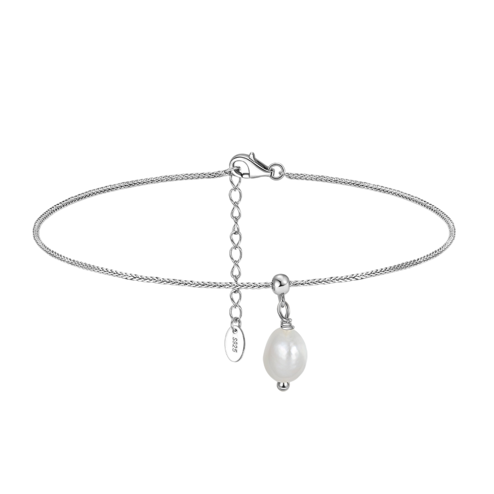 Elegant Pearl Drop Adjustable Ankle Bracelet
