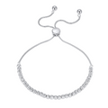 Sterling Silver Adjustable Sparkle Bead Bolo Bracelet