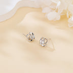 Elegant Floral Moissanite Stud Earrings