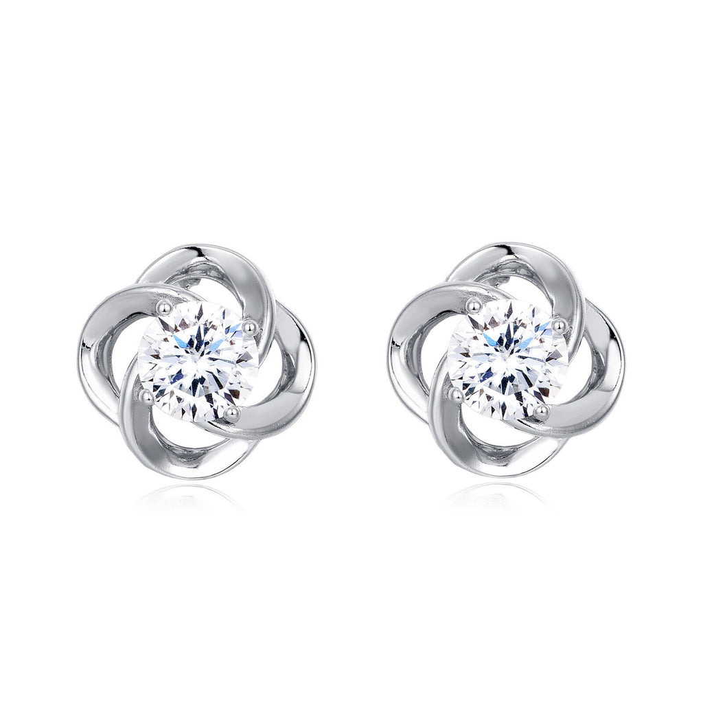 Elegant Floral Moissanite Stud Earrings