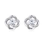 Elegant Floral Moissanite Stud Earrings