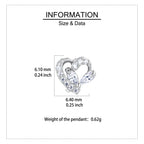 Elegant Heart-Shaped Zircon Accent Stud Earrings