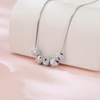 Zircon-Encrusted Heart Pendant Necklace