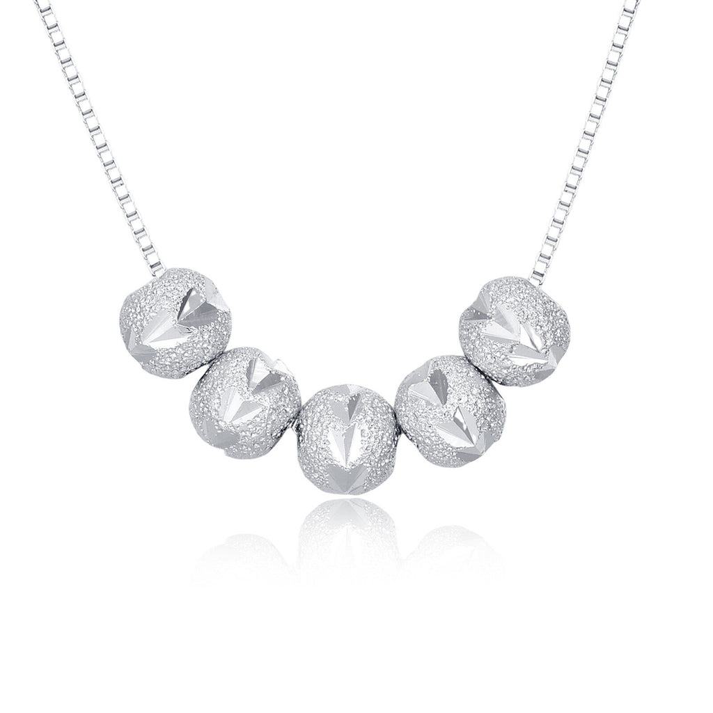 Zircon-Encrusted Heart Pendant Necklace