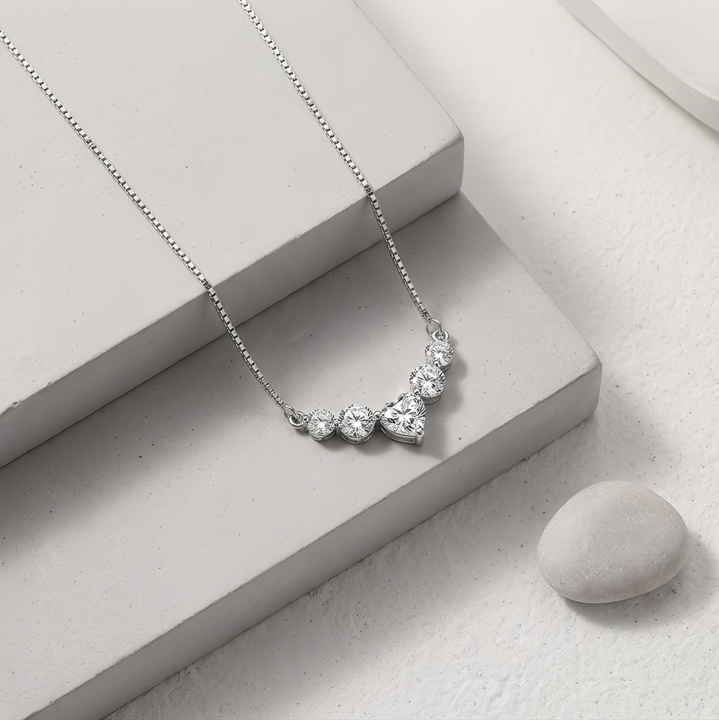 Heart-Center CZ Necklace