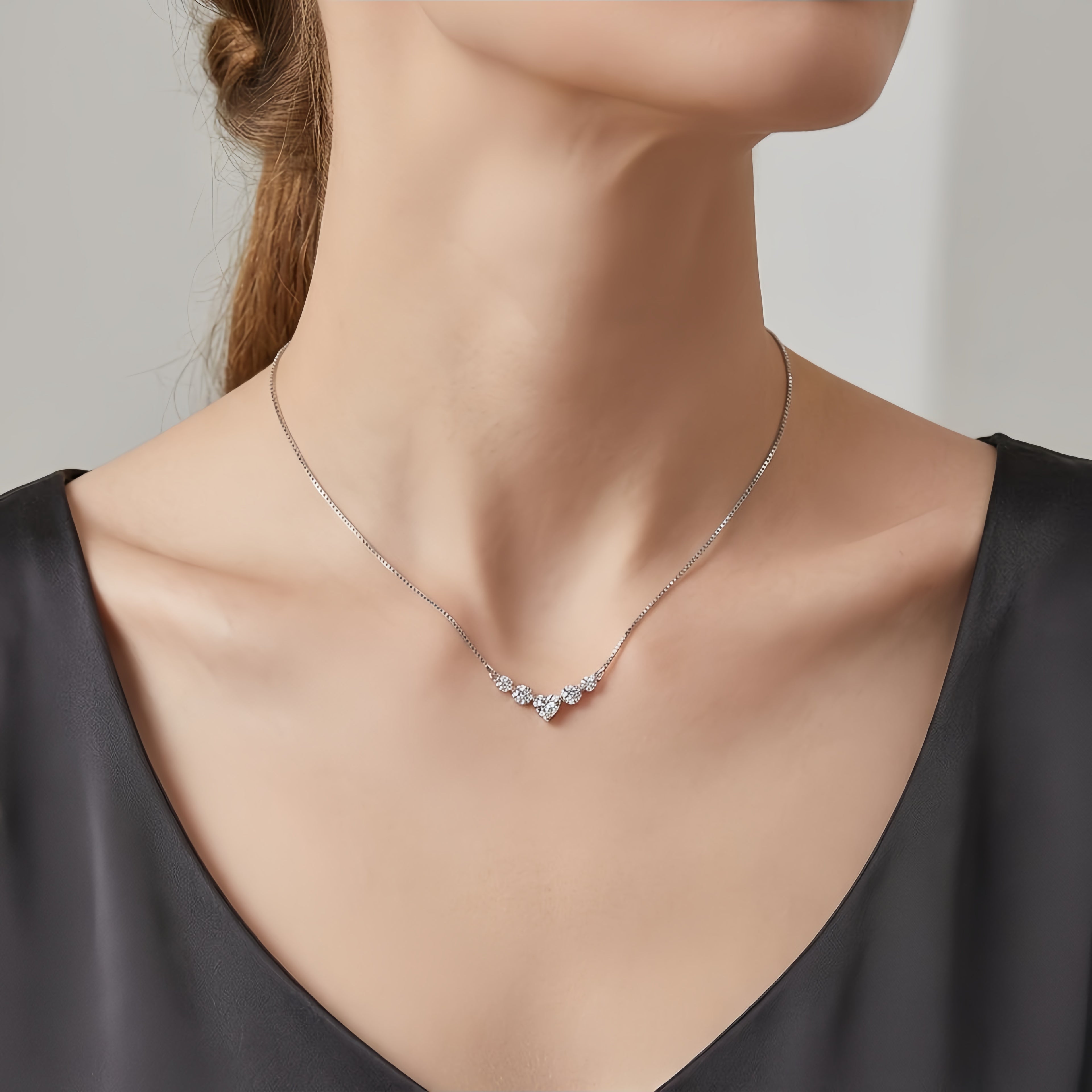 Heart-Center CZ Necklace