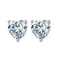 Heart-Shaped CZ Stud Earring