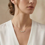 Sterling Silver Gold-Plated Mother of Pearl Heart Necklace