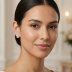 Sterling Silver Emerald-Cut Cubic Zirconia Halo Stud Earrings