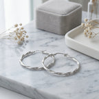 Twisted Rope Hoop Earring
