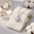Sterling Silver Moissanite Snowflake Pendant Necklace