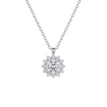 Sterling Silver Moissanite Snowflake Pendant Necklace