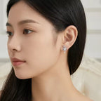 Sterling Silver Gold-Plated Swan Drop Earrings
