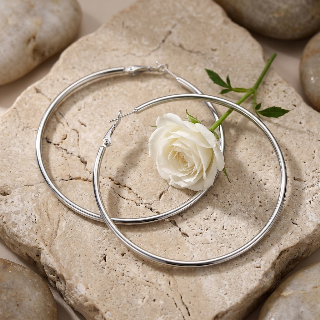 Classic  Hoop Earring with Click-Top Closure