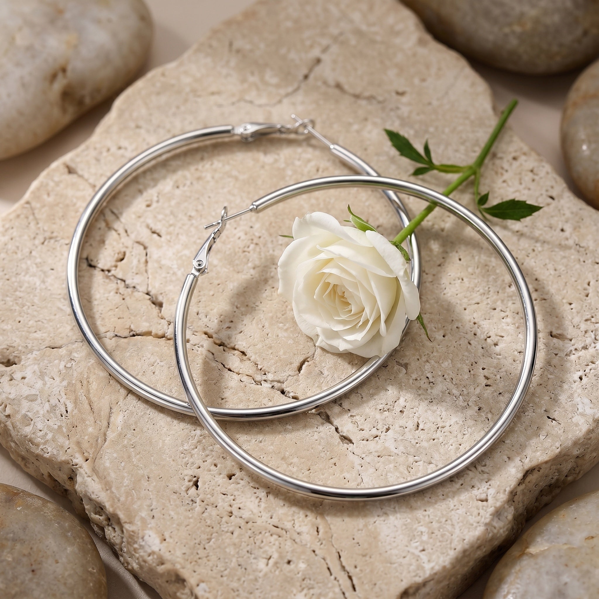 Classic  Hoop Earring with Click-Top Closure