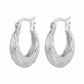 Textured  Wave Hoop Earring