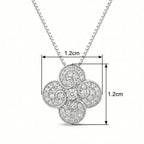 Elegant CZ Clover Pendant Necklace