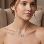 Sterling Silver Mermaid Tail Moissanite Pendant Necklace