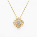 Elegant CZ Clover Pendant Necklace