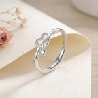 Sterling Silver Heart and Cupid Arrow Ring