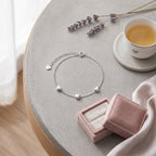Sterling Silver Three Puffy Heart Bracelet