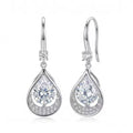 Sterling Silver Pear-Cut Cubic Zirconia Drop Earrings