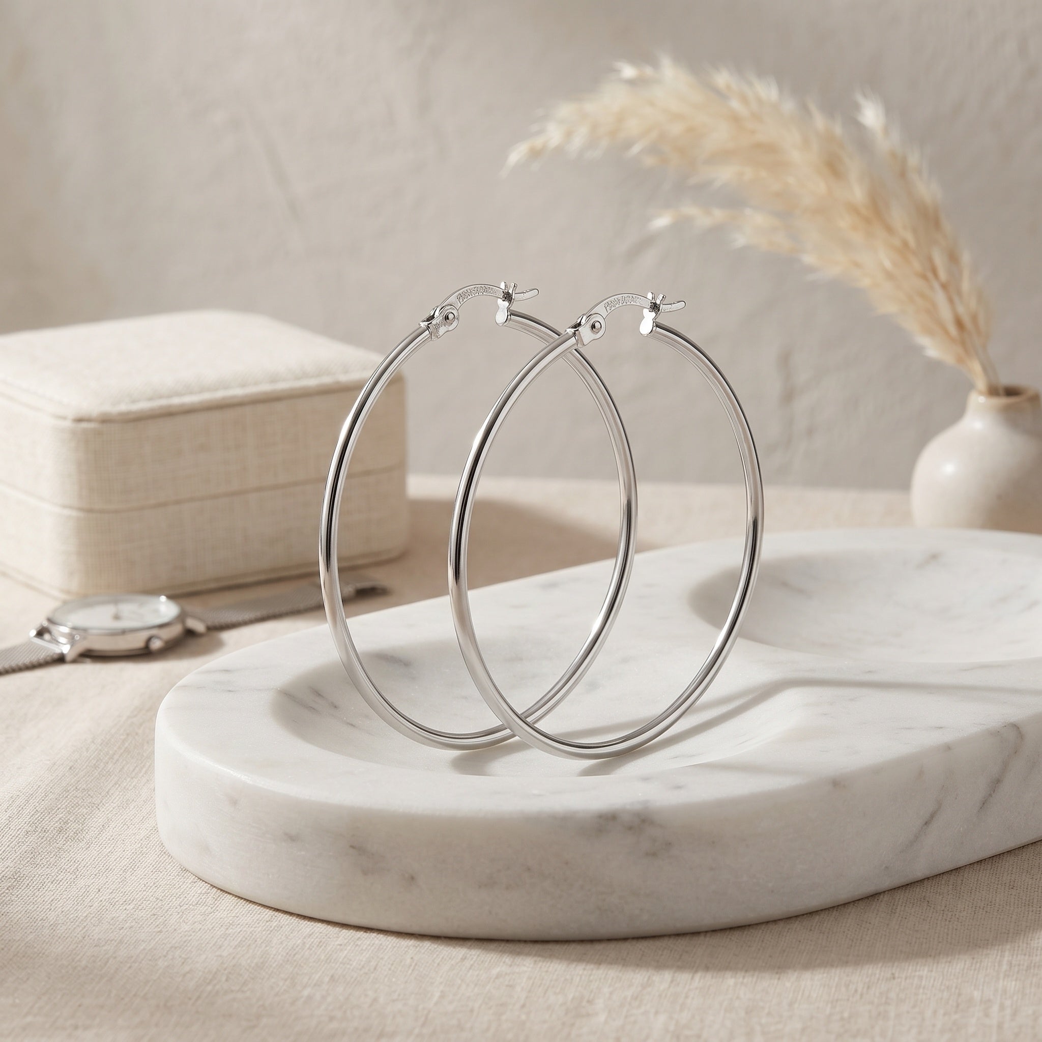 Classic  Hoop Earring with Click-Top Closure