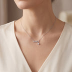 Sterling Silver Lucky Moissanite Necklace