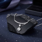 Sterling Silver Starry Sky Meteor Moissanite Necklace – Pave Curve Pendant