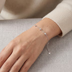 Sterling Silver Three Puffy Heart Bracelet