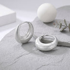 Textured  Hoop Earring