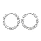 Elegant Twisted Rope Hoop Earring