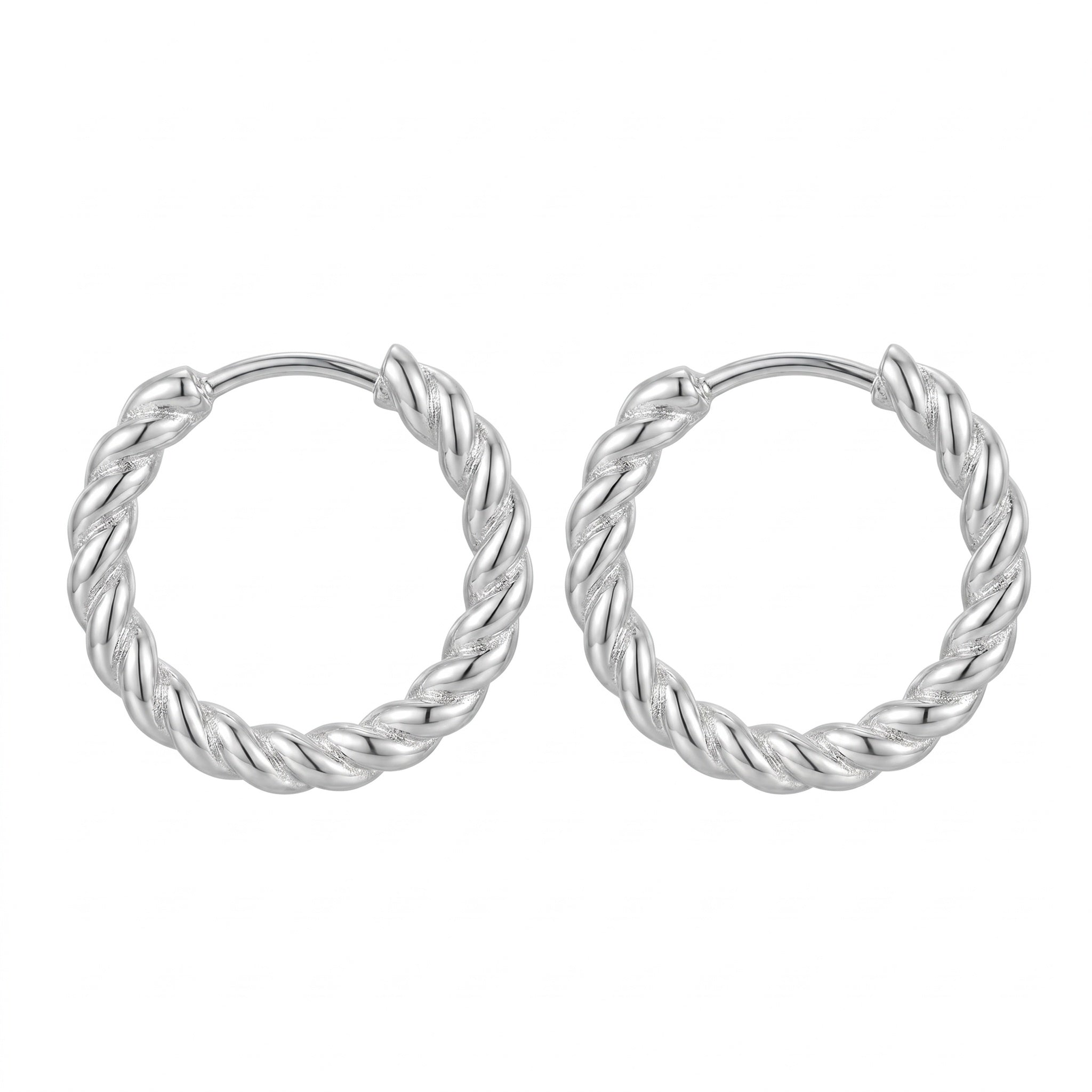 Elegant Twisted Rope Hoop Earring