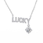 Sterling Silver Lucky Moissanite Necklace