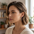 Classic  Hoop Earring with Click-Top Closure