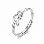 Sterling Silver Heart and Cupid Arrow Ring