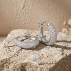 Cubic Zirconia Huggie Hoop Earring