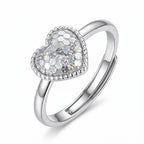Sterling Silver Adjustable Heart Ring