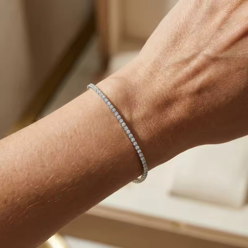 Sterling Silver Cubic Zirconia Tennis Bracelet