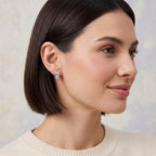 Sterling Silver Butterfly Moissanite Drop Earrings