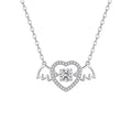 Sterling Silver Angel Wing Heart Necklace